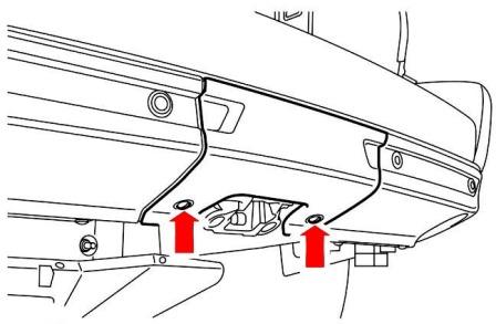 Esquema de montaje del parachoques trasero para Land Rover Range Rover Sport