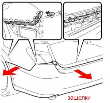 diagram of rear bumper Lexus ES 5 (2006-2012)