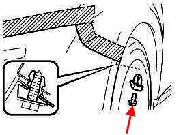 the scheme of fastening of the front bumper of the Lexus HS 250h