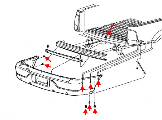 Lincoln Blackwood Heckstoßstangen-Montageplan