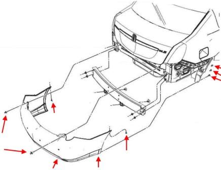 Lincoln MKS Heckstoßstangen-Montageplan