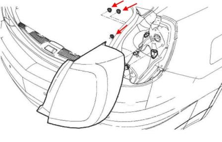 Lincoln MKS Heckstoßstangen-Montageplan