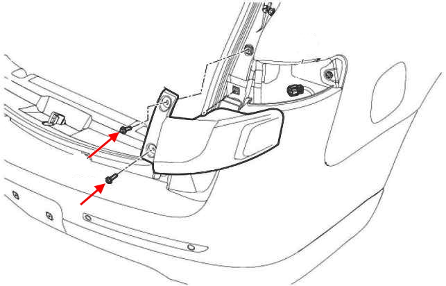 Lincoln MKT Heckstoßstangen-Montageplan