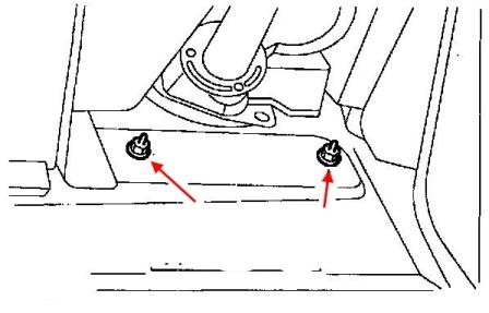 Montageplan für die hintere Stoßstange des Lincoln Navigator (1998-2002)