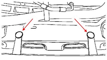 Montageplan für die vordere Stoßstange des Lincoln Navigator (2003-2006)