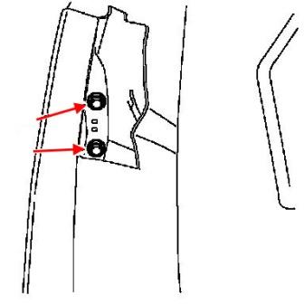 Montageplan für die vordere Stoßstange des Lincoln Navigator (2003-2006)