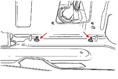 Montageplan für die hintere Stoßstange des Lincoln Navigator (2007-2017)