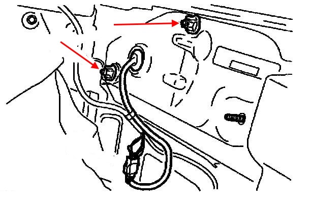 Mercury Cougar Rücklicht Montageplan (1999-2002)