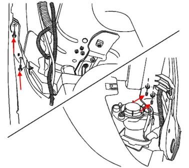 Schema di montaggio del paraurti anteriore Pontiac G3