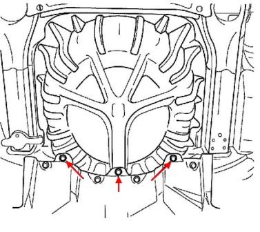 Pontiac G8 rear bumper mounting diagram