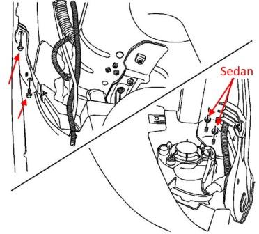 Pontiac Wave front bumper mounting diagram