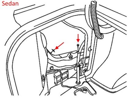 Pontiac Wave rear bumper mounting diagram