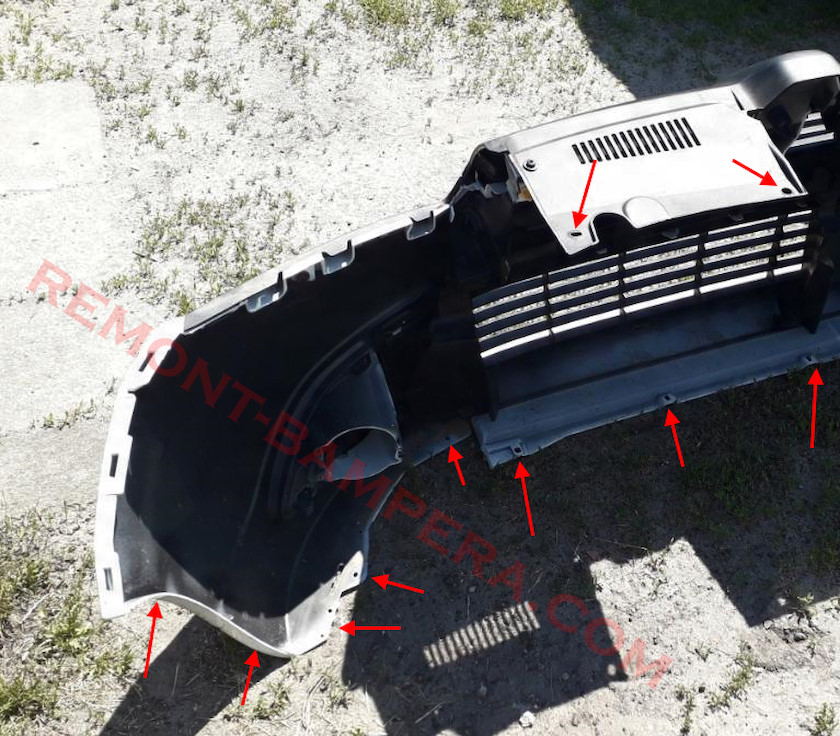 front bumper mounting points Renault (Dacia) Logan II
