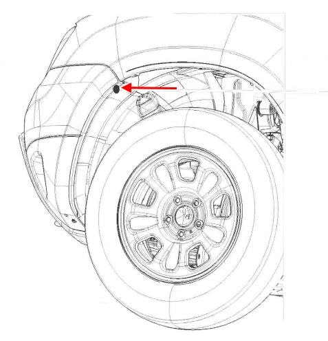 Schéma de fixation pare-chocs avant Renault (Dacia) Dokker