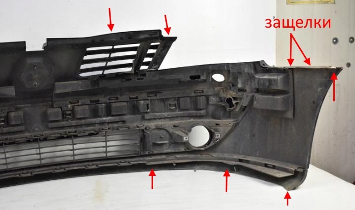 Points de fixation pare-chocs avant Renault Espace 4 (2002-2014)