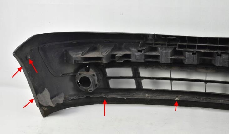 Points de fixation pare-chocs avant Renault Kangoo 1 (1998-2008)