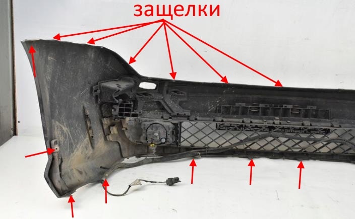 Points de fixation pare-chocs avant Renault Laguna 3 (2007-2015)