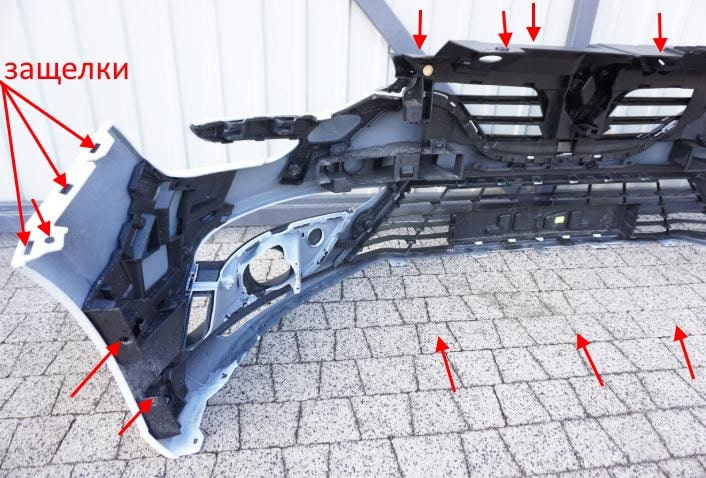 Points de fixation pare-chocs avant Renault Megane 4 (après 2015) 