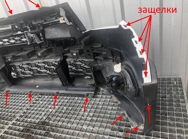 Points de fixation pare-chocs avant Renault / Dacia Sandero (Sandero Stepway) 2 (depuis 2012)