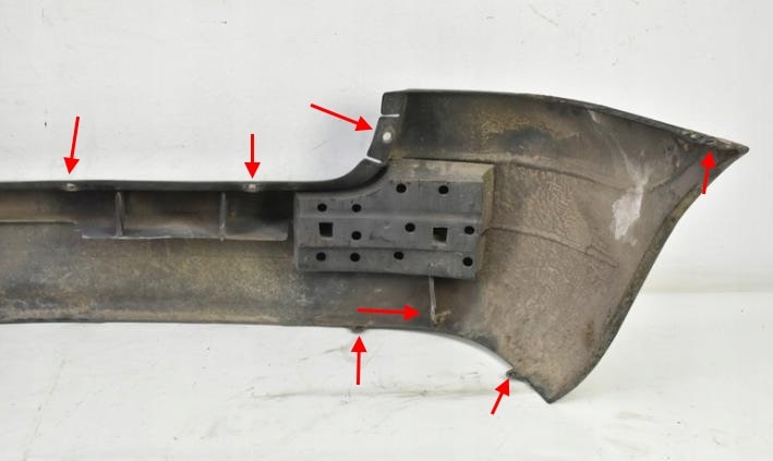 Points de fixation pare-chocs arrière Renault Scenic 1 (1996-2003)