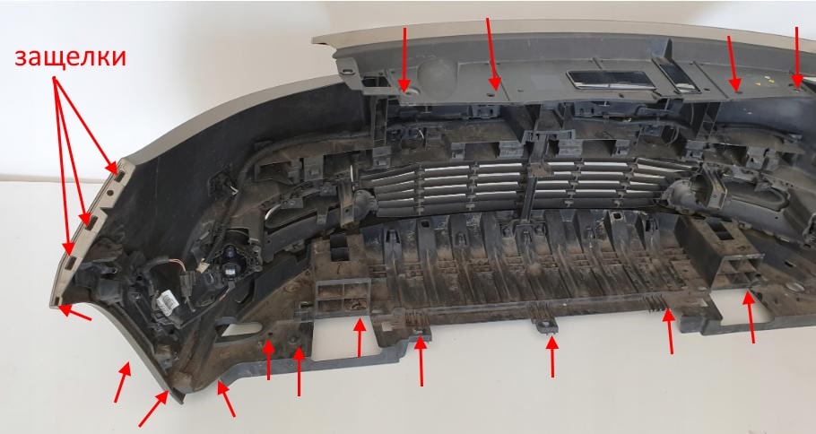 Punti di fissaggio paraurti anteriore Renault Scenic 4 (dopo il 2016)