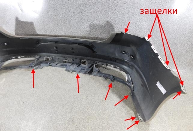 Points de fixation pare-chocs arrière Renault Talisman