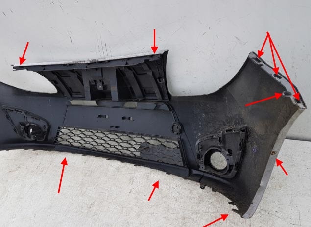 Points de fixation pare-chocs avant Renault Twingo 2 (2007-2014)