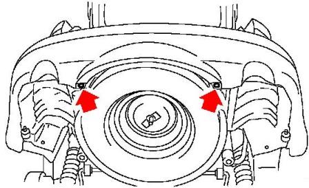 the scheme of fastening of the rear bumper Subaru Tribeca B9 (2005-2007)