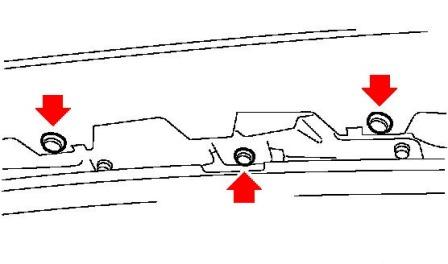 Montageschema für vordere Stoßstange Subaru Impreza (2000-2007)