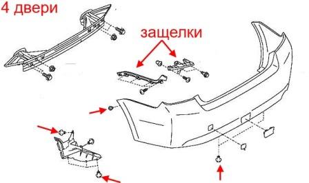 Montageplan für Heckstoßstange Subaru Impreza (2011-2016)