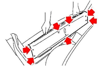 Montageplan für die hintere Stoßstange Subaru Legacy (1998-2003)