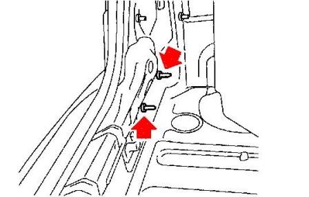 Montageplan für die hintere Stoßstange Subaru Legacy (1998-2003)