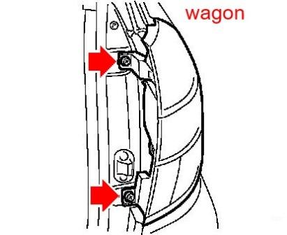 scheme of fastening of tail light Subaru Legacy (2003-2009)