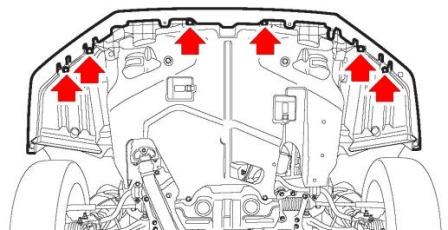 Frontstoßstangen-Montageschema Subaru XV Crostrek