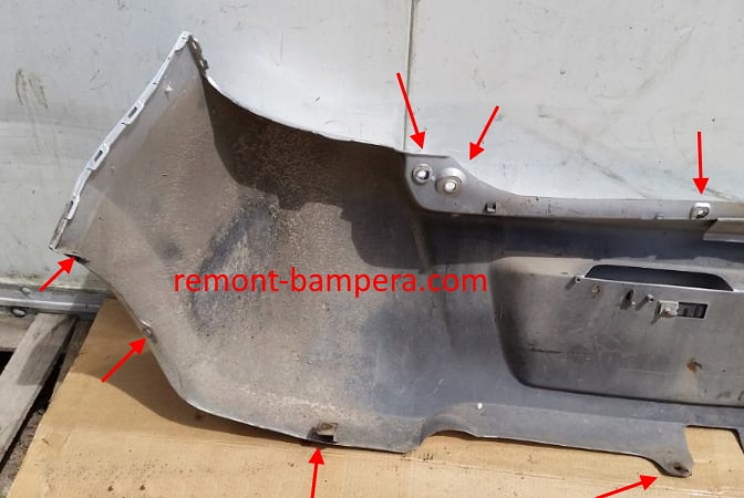 rear bumper attachment points Suzuki Celerio II (2014-2023)