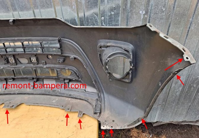 front bumper attachment points Suzuki Ignis III (2016-2023)