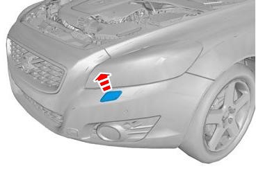 the scheme of fastening of the front bumper Volvo C30