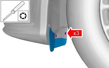 the scheme of fastening of the front bumper Volvo C30