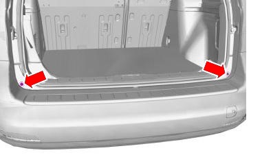 the scheme of fastening of the rear bumper Volvo S40 V50 (2004-2012)