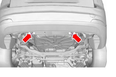 the scheme of fastening of the rear bumper Volvo S40 V50 (2004-2012)