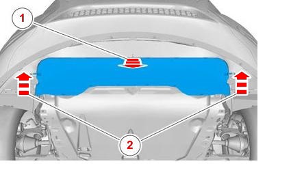 the scheme of fastening of the front bumper Volvo S60, XC60, XC70 (after 2010)