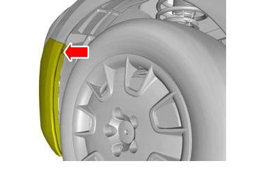 the scheme of fastening of the front bumper Volvo S60, XC60, XC70 (after 2010)