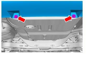 the scheme of fastening of the rear bumper Volvo S80 (2006-2016)