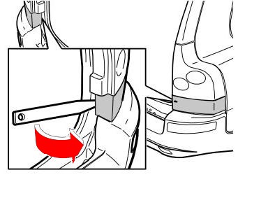 esquema de montaje del parachoques trasero Volvo XC90 (2002-2014)