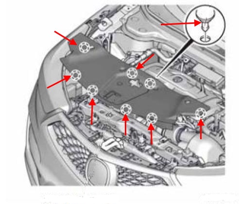 Schema di montaggio del paraurti anteriore Acura RDX (2019+)