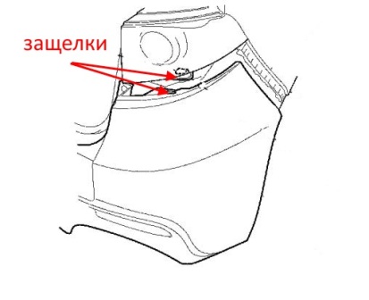 schema montaggio paraurti posteriore Acura RDX (2006-2012)