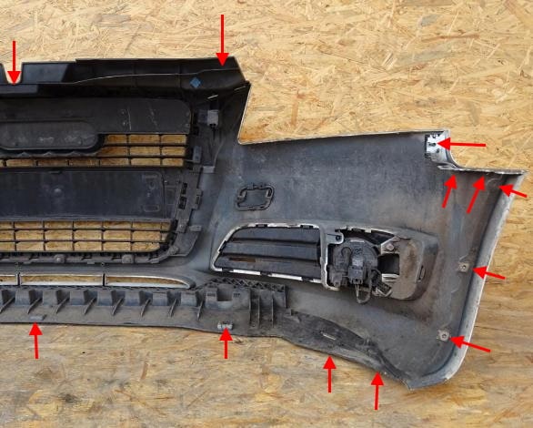 points de fixation du pare-chocs avant Audi A3 II 8P (2003-2013)