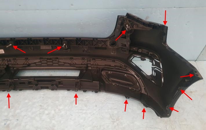 punti di fissaggio del paraurti posteriore Audi A3 IV 8Y (2020+)