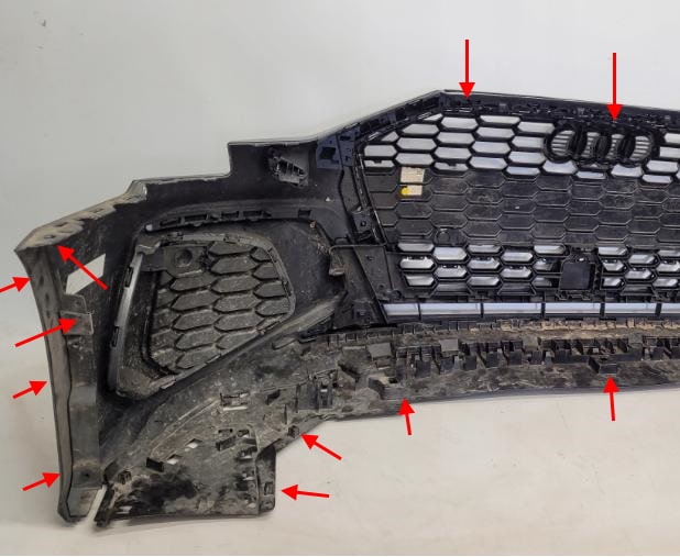 punti di attacco del paraurti anteriore Audi A3 IV 8Y (2020+)