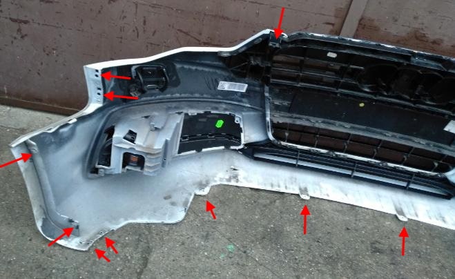 Befestigungspunkte Stoßstange vorne Audi A5 I (8T/8F) (2007-2016)